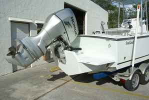 transom protector for outboard wood runabout